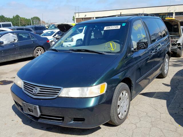 2HKRL1851YH574738 - 2000 HONDA ODYSSEY LX GREEN photo 2