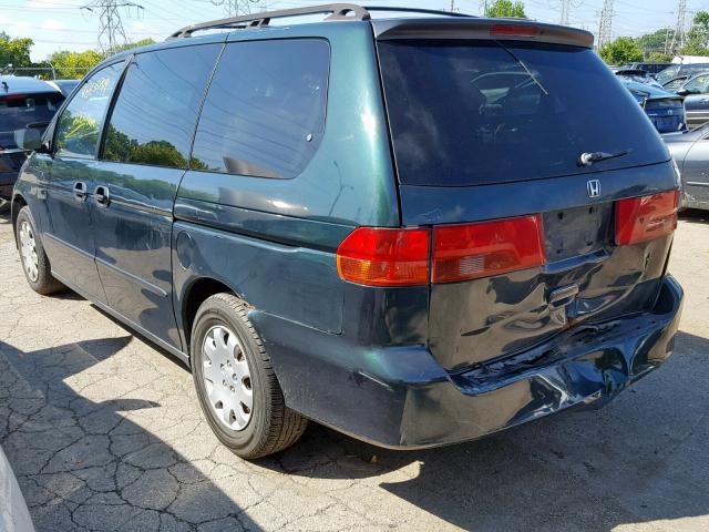 2HKRL1851YH574738 - 2000 HONDA ODYSSEY LX GREEN photo 3