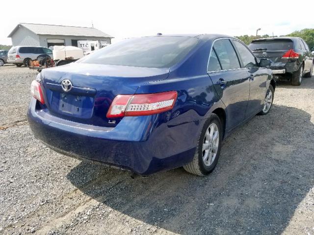 4T1BF3EK9BU691412 - 2011 TOYOTA CAMRY BASE BLUE photo 4