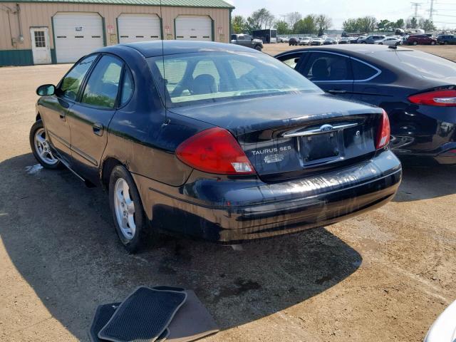 1FAFP55U43G154646 - 2003 FORD TAURUS SES BLACK photo 3