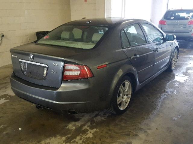 19UUA66258A032850 - 2008 ACURA TL GRAY photo 4