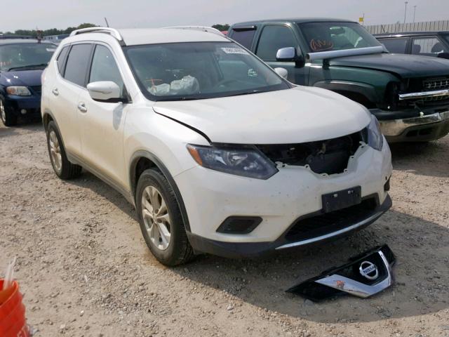 KNMAT2MVXFP566907 - 2015 NISSAN ROGUE S WHITE photo 1