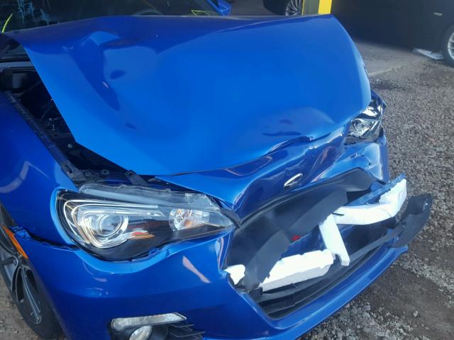 JF1ZCAC14F8606880 - 2015 SUBARU BRZ 2.0 LI BLUE photo 9