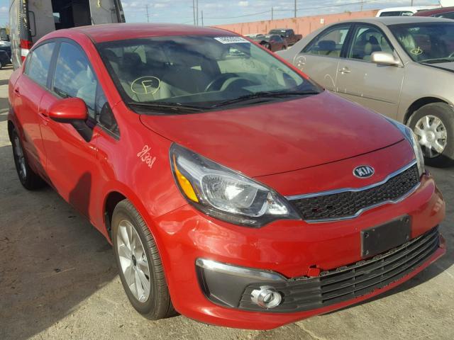 KNADN4A38G6633952 - 2016 KIA RIO EX RED photo 1