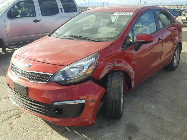 KNADN4A38G6633952 - 2016 KIA RIO EX RED photo 9