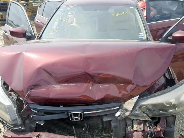 1HGCR2F37DA149569 - 2013 HONDA ACCORD LX MAROON photo 7