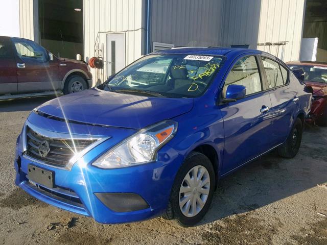 3N1CN7AP3GL892750 - 2016 NISSAN VERSA S BLUE photo 2