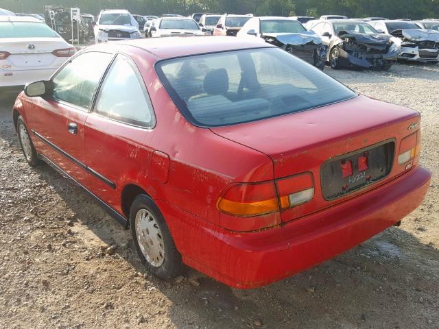 1HGEJ6123TL053852 - 1996 HONDA CIVIC DX RED photo 3