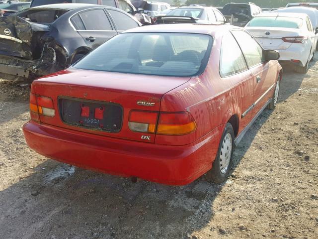 1HGEJ6123TL053852 - 1996 HONDA CIVIC DX RED photo 4