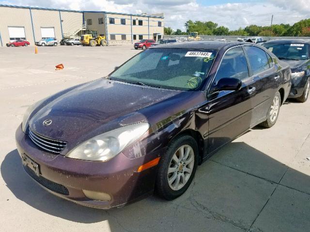 JTHBF30G925002078 - 2002 LEXUS ES 300 MAROON photo 2