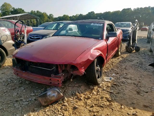 1ZVHT85H575259312 - 2007 FORD MUSTANG GT RED photo 2