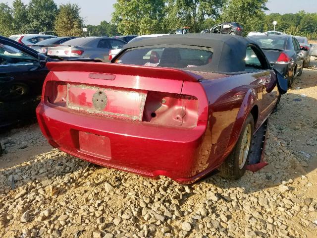 1ZVHT85H575259312 - 2007 FORD MUSTANG GT RED photo 4