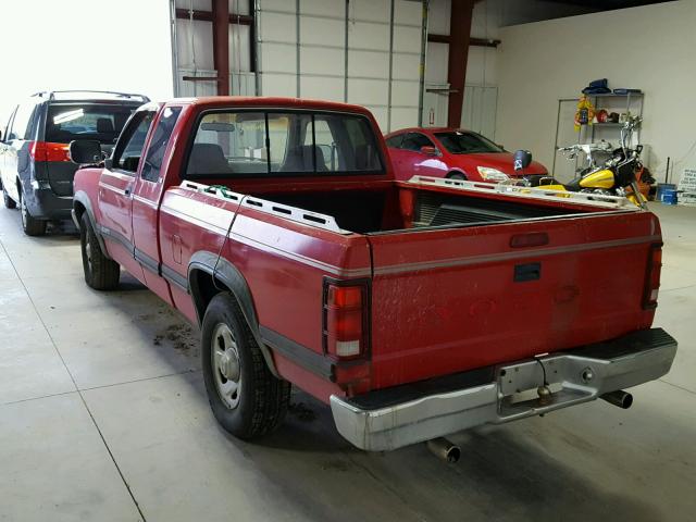 1B7GL23Y7RS600549 - 1994 DODGE DAKOTA RED photo 3