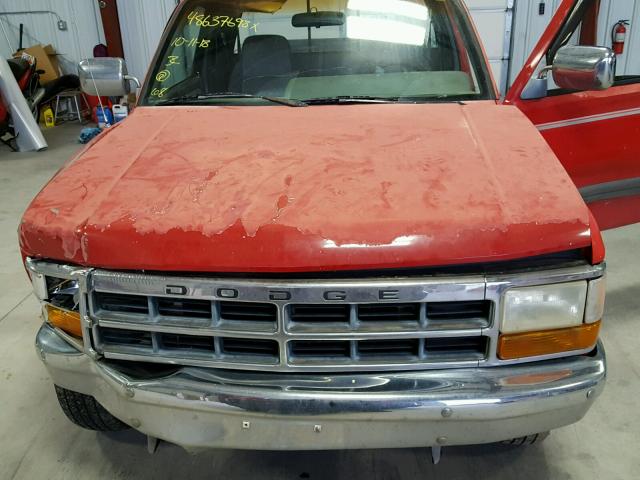 1B7GL23Y7RS600549 - 1994 DODGE DAKOTA RED photo 7