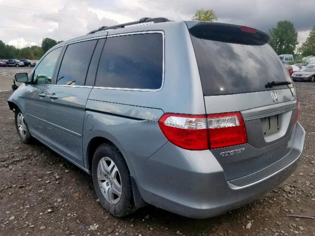 5FNRL38617B053763 - 2007 HONDA ODYSSEY EX GRAY photo 3