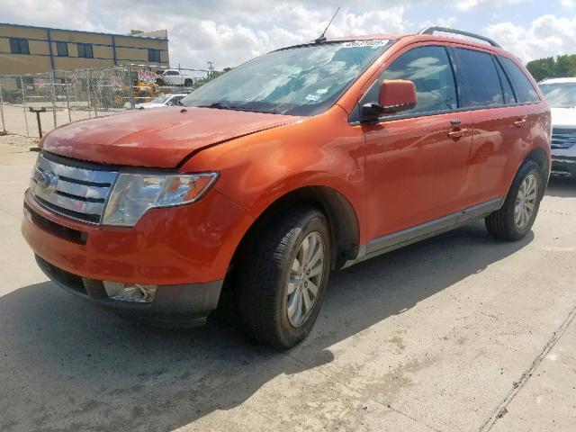 2FMDK38C87BB24579 - 2007 FORD EDGE SEL ORANGE photo 2