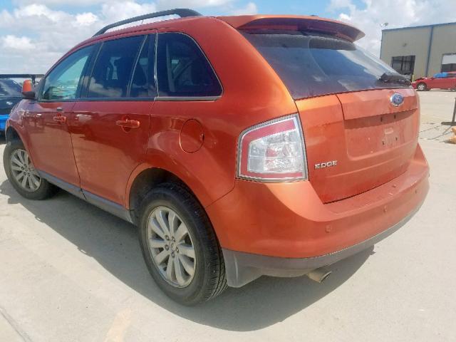 2FMDK38C87BB24579 - 2007 FORD EDGE SEL ORANGE photo 3