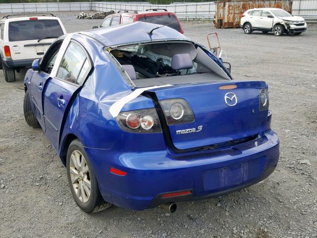 JM1BK323881808971 - 2008 MAZDA 3 S BLUE photo 3