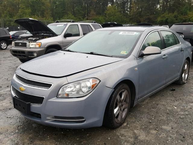 1G1ZH57B78F166635 - 2008 CHEVROLET MALIBU 1LT BLUE photo 2
