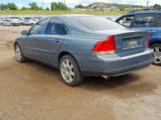 YV1RH59H242395096 - 2004 VOLVO S60 2.5T BLUE photo 3