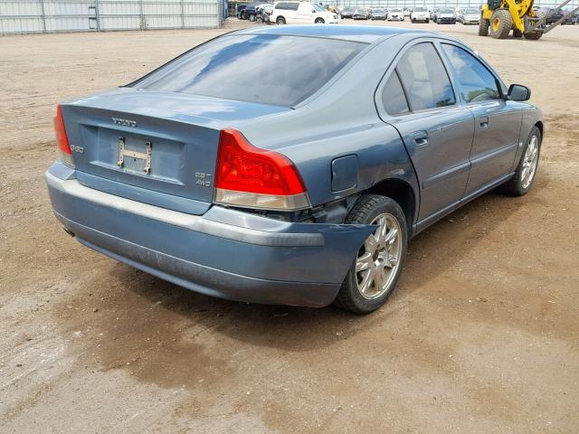 YV1RH59H242395096 - 2004 VOLVO S60 2.5T BLUE photo 4