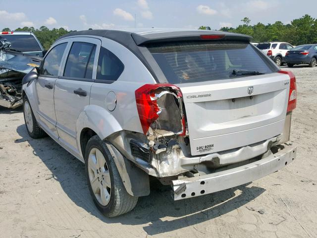 1B3HB48B07D554363 - 2007 DODGE CALIBER SX SILVER photo 3