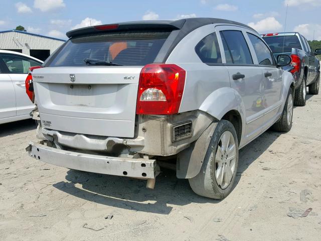 1B3HB48B07D554363 - 2007 DODGE CALIBER SX SILVER photo 4