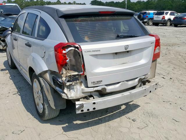 1B3HB48B07D554363 - 2007 DODGE CALIBER SX SILVER photo 9