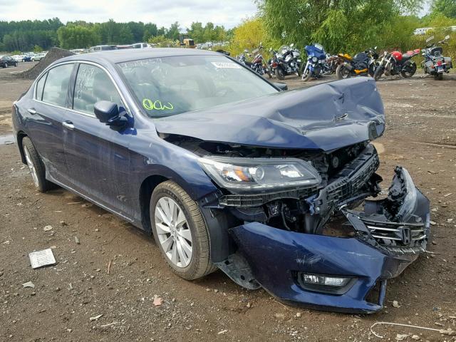 1HGCR3F80FA006659 - 2015 HONDA ACCORD EXL BLUE photo 1