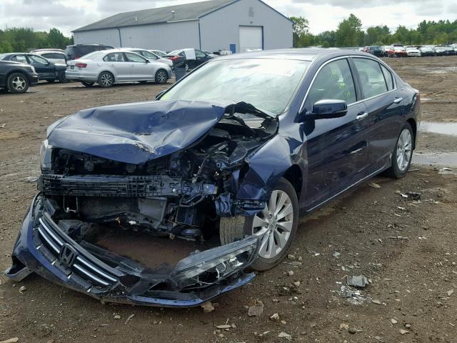 1HGCR3F80FA006659 - 2015 HONDA ACCORD EXL BLUE photo 2