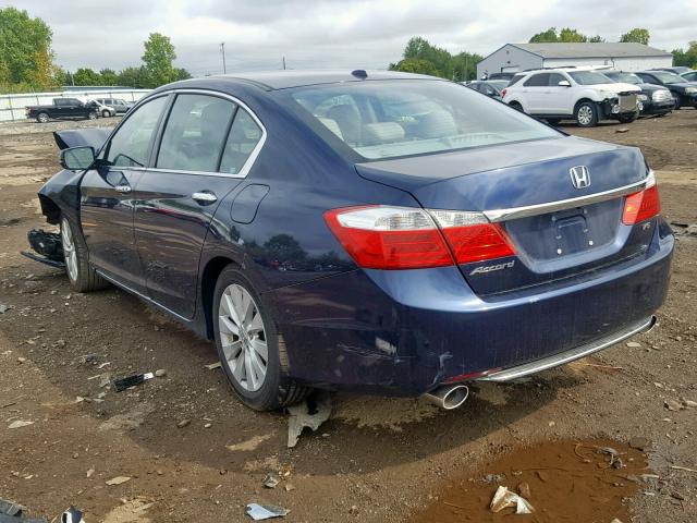 1HGCR3F80FA006659 - 2015 HONDA ACCORD EXL BLUE photo 3