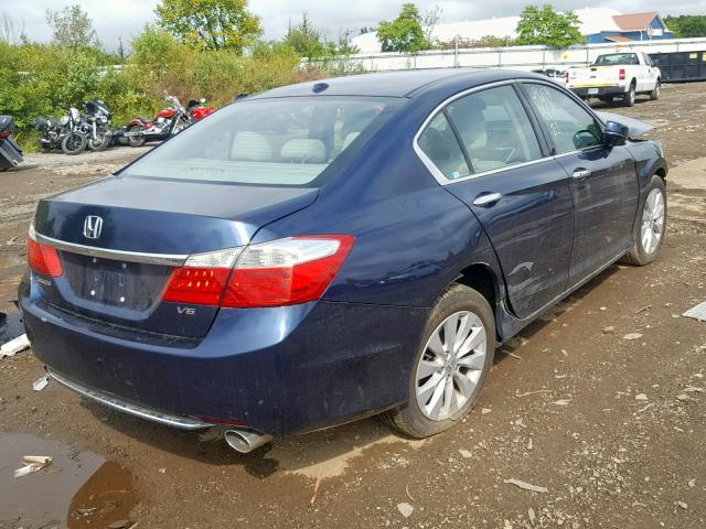 1HGCR3F80FA006659 - 2015 HONDA ACCORD EXL BLUE photo 4