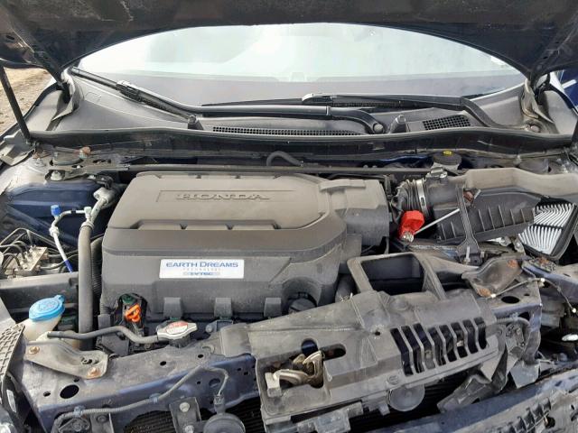 1HGCR3F80FA006659 - 2015 HONDA ACCORD EXL BLUE photo 7