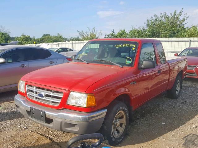 1FTYR44V02PB30019 - 2002 FORD RANGER SUP RED photo 2