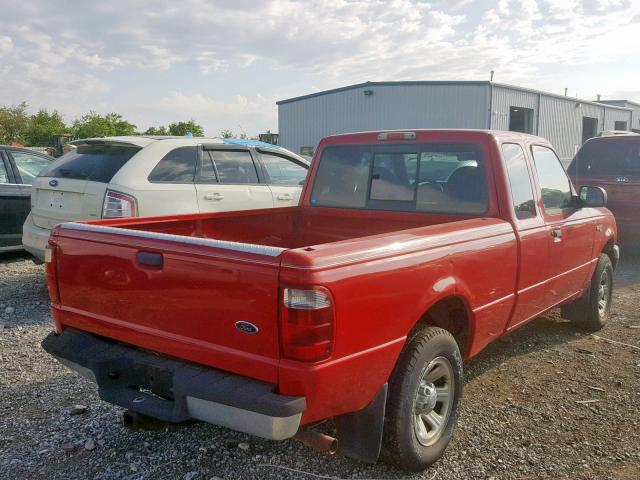 1FTYR44V02PB30019 - 2002 FORD RANGER SUP RED photo 4