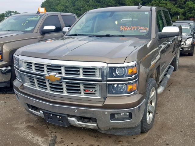 3GCUKSEC1FG285077 - 2015 CHEVROLET SILVERADO BROWN photo 2