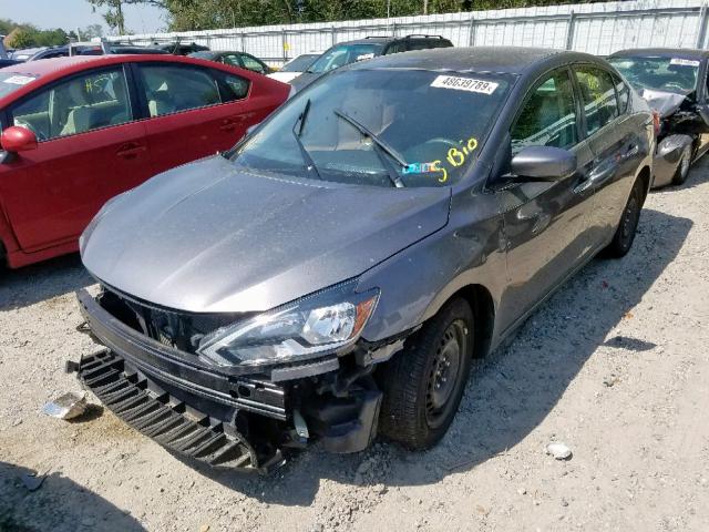 3N1AB7AP1HY249382 - 2017 NISSAN SENTRA S GRAY photo 2