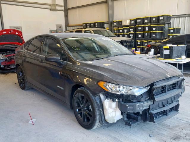 3FA6P0LU0JR231475 - 2018 FORD FUSION SE GRAY photo 1