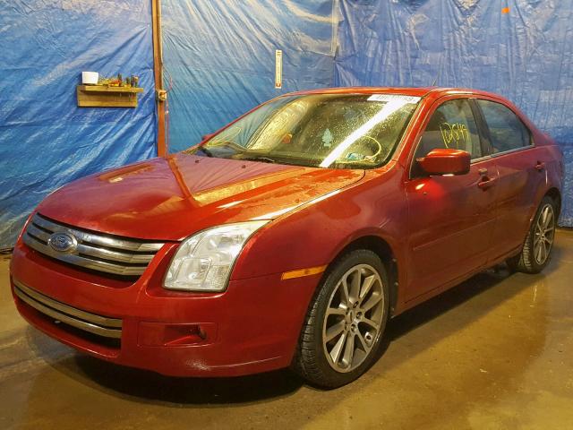 3FAHP08189R218279 - 2009 FORD FUSION SEL RED photo 2