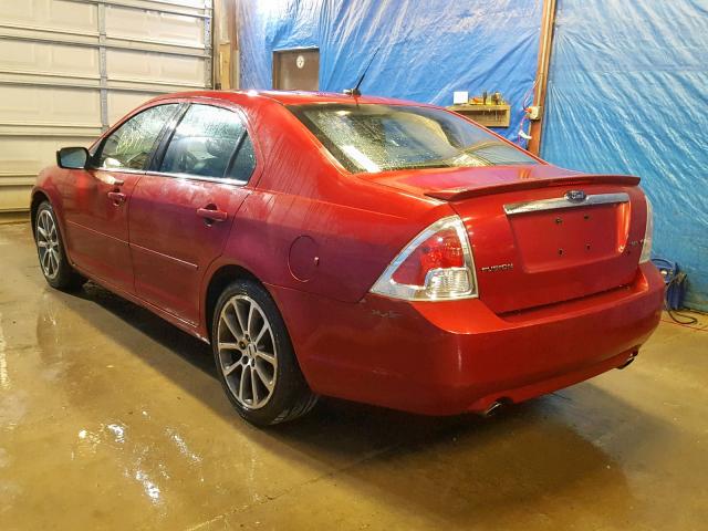 3FAHP08189R218279 - 2009 FORD FUSION SEL RED photo 3