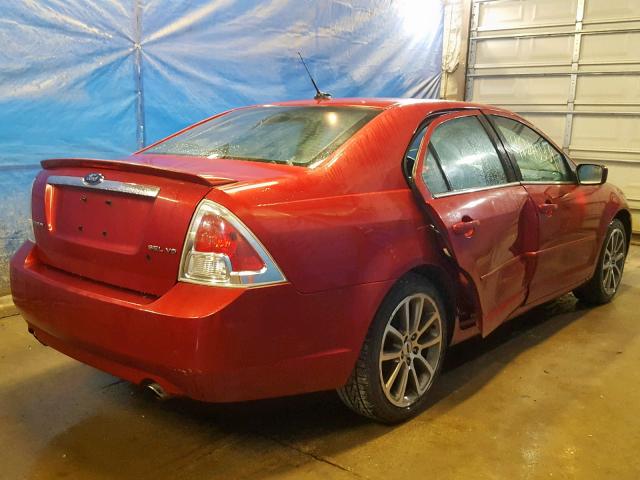3FAHP08189R218279 - 2009 FORD FUSION SEL RED photo 4