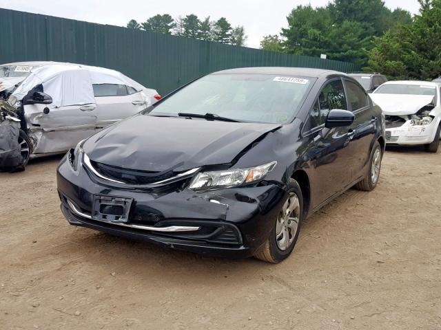 2HGFB2F54EH529166 - 2014 HONDA CIVIC LX BLACK photo 2