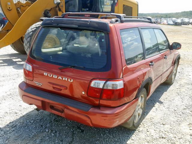 JF1SF65681H710862 - 2001 SUBARU FORESTER S RED photo 4