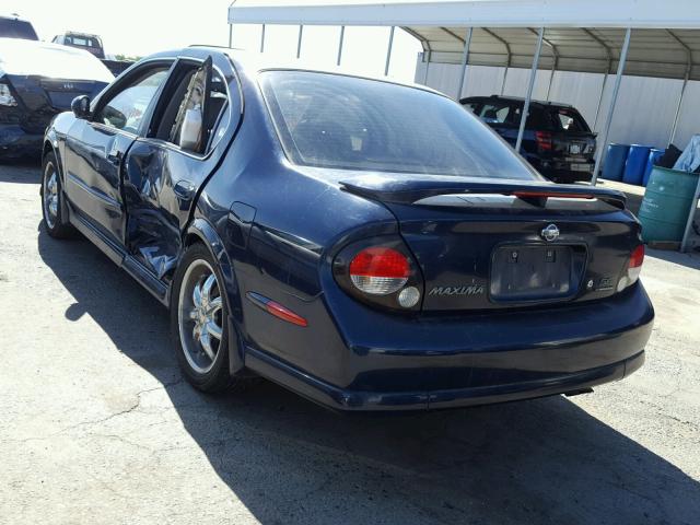 JN1CA31A31T307698 - 2001 NISSAN MAXIMA GXE BLUE photo 3