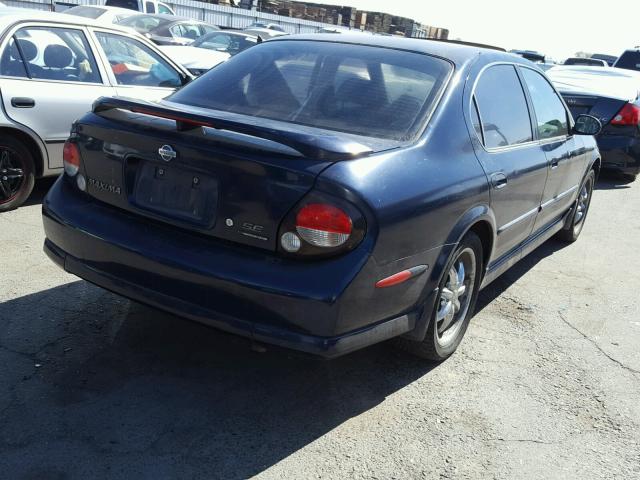 JN1CA31A31T307698 - 2001 NISSAN MAXIMA GXE BLUE photo 4