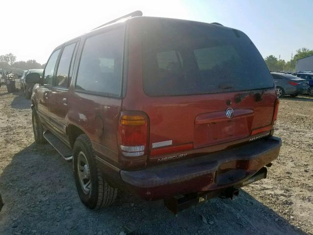 4M2ZU55P8XUJ26098 - 1999 MERCURY MOUNTAINEE RED photo 3