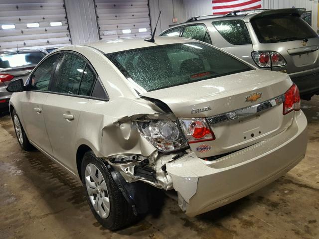 1G1PA5SH3E7145861 - 2014 CHEVROLET CRUZE LS CREAM photo 3