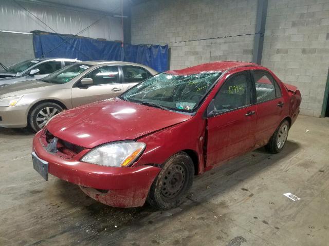 JA3AJ26E96U056647 - 2006 MITSUBISHI LANCER ES RED photo 2