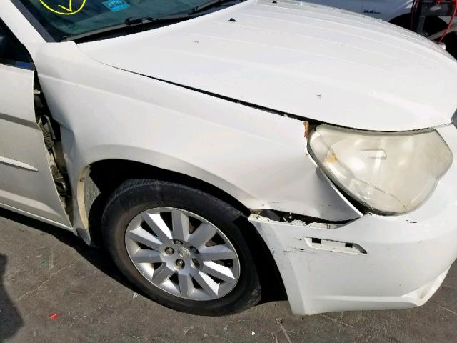 1C3LC45K28N643233 - 2008 CHRYSLER SEBRING WHITE photo 9