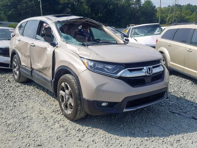 5J6RW2H8XJL016907 - 2018 HONDA CR-V EXL GOLD photo 1